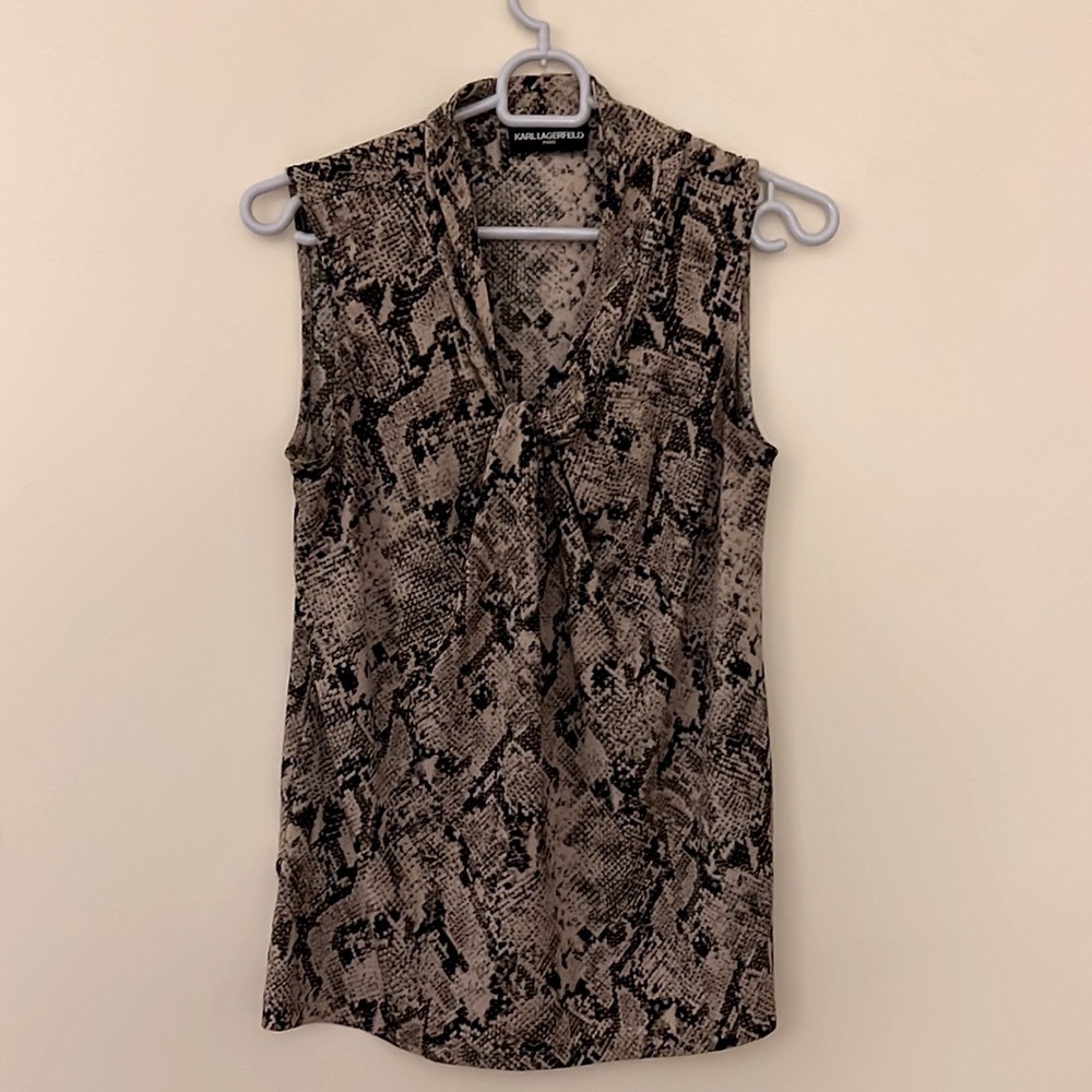 Karl Lagerfeld snakeskin blouse | Size M